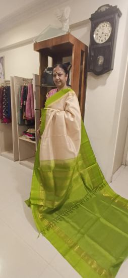 korvai silk cotton saree with checks