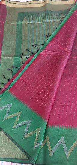 Korvai Mulberry silk saree