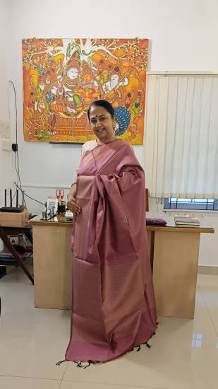 Mulberry Ahimsa Silk Saree