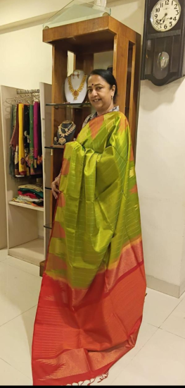 Lightweight Ahimsa silk saree