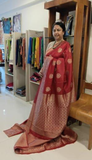 Banaras crepe silk saree