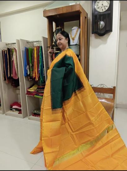Korvai Ahimsa silk saree