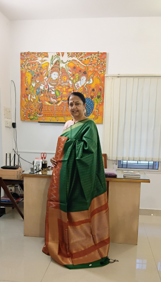 Korvai mulberry silk saree 