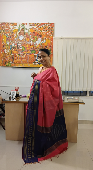 Gicha with checks with double pettu border