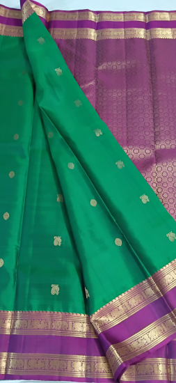 Lightweight ahimsa silk saree 