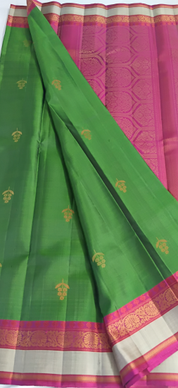 Lightweight ahimsa silk saree 