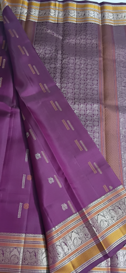 Kalakshetra silk thread work ahimsa silk saree 