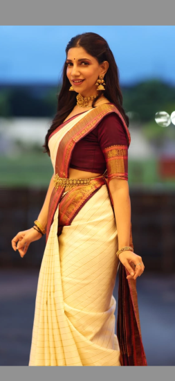 Korvai Ahimsa silk wedding saree